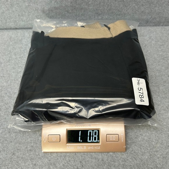 Talbots Black Tan V‎ Neck Dress 3/4 Sleeve Ponte Sheath Career Size 6 Petite 6P - Picture 10 of 11